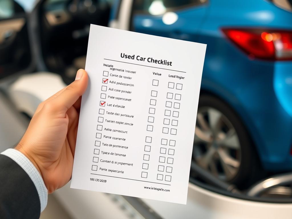 Checklist pour acheter des voitures d'occasion