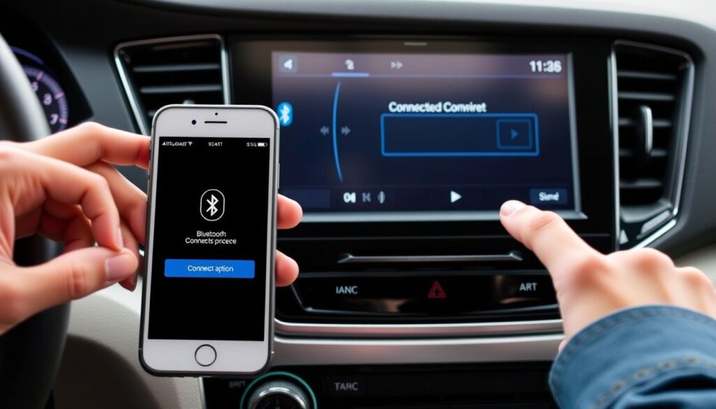 Connexion d'un smartphone à un centre multimédia de voiture via Bluetooth