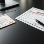 Documents nécessaires pour acheter une voiture disposés sur un bureau