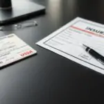 Documents nécessaires pour acheter une voiture disposés sur un bureau