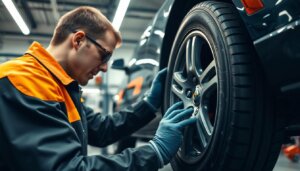 Entretien pneus et suspension sur un véhicule