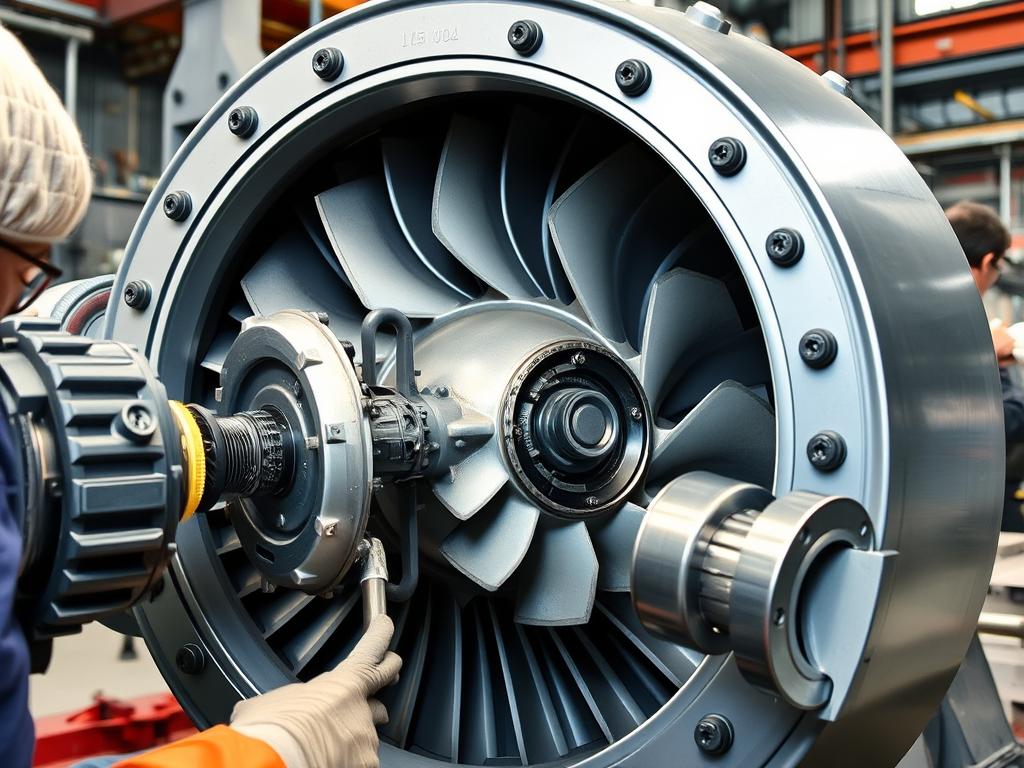 Inspection du rotor d'un compresseur centrifuge