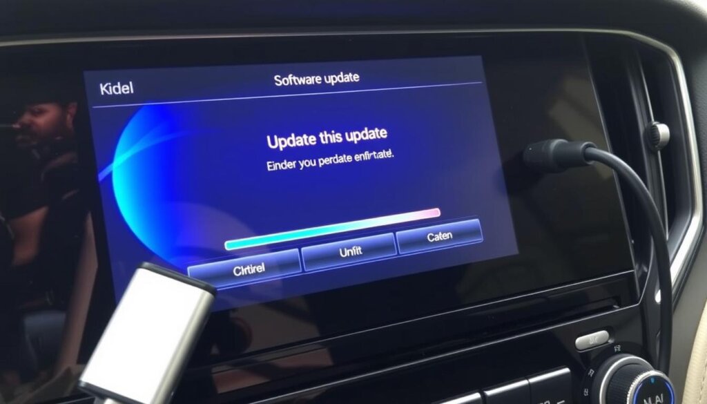 Mise à jour du logiciel d'un centre multimédia automobile