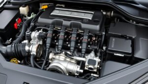 Système d'injection électronique avec calculateur et injecteurs sur un moteur moderne pour diagnostic des pannes du système d'injection électronique