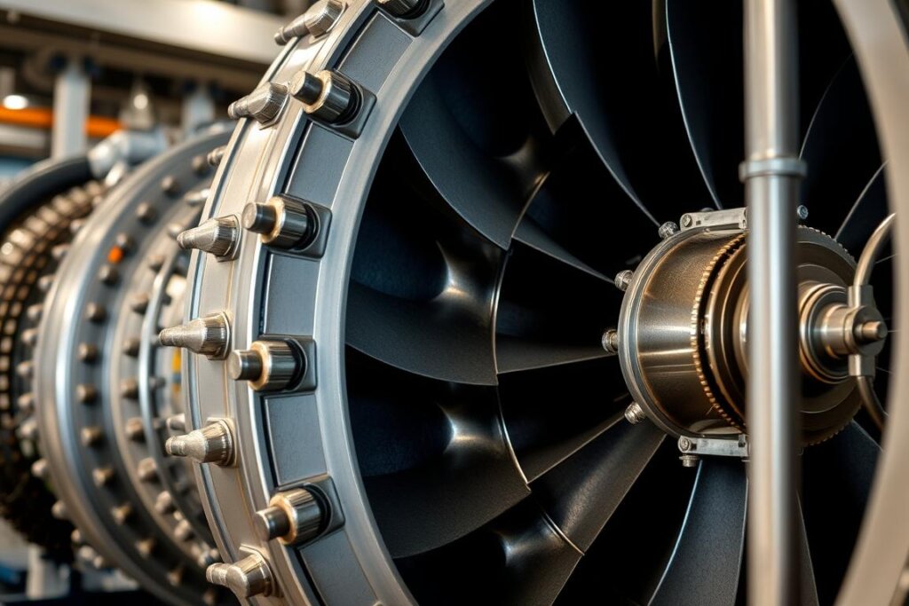 Turbine à gaz industrielle en fonctionnement