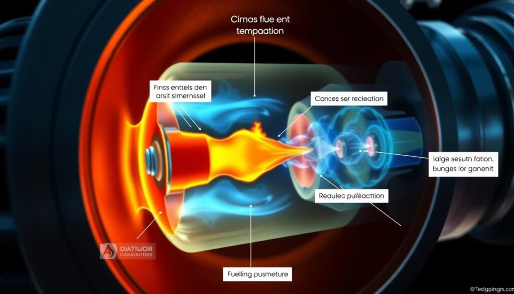 Visualisation du processus de combustion dans un cylindre de moteur