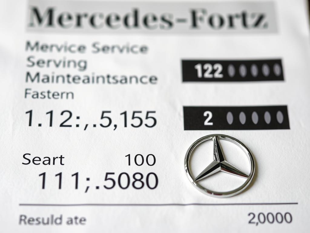 Facture d'entretien d'une Mercedes montrant les coûts élevés, illustrant les inconvénients des automobiles Mercedes