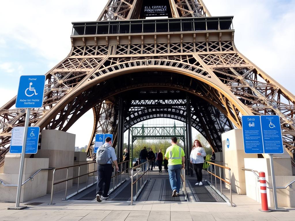 Acessibilidade para pessoas com mobilidade reduzida na Torre Eiffel