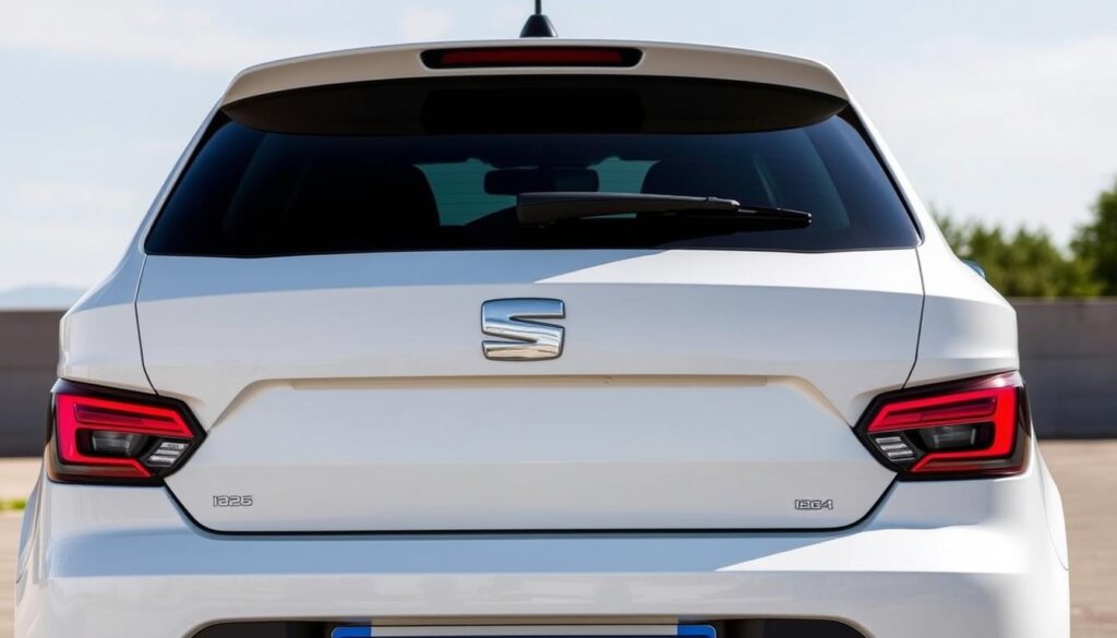 Arrière du Nouveau modèle Ibiza 2026 montrant les feux LED et le diffuseur