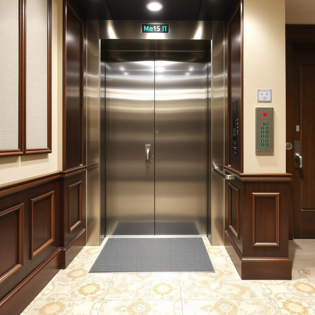 Ascenseur traditionnel avec adaptations pour l'accessibilité universelle