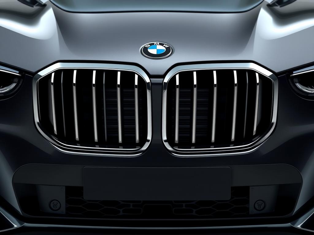 Dessin de la calandre avant du BMW X8, arborant le motif caractéristique en forme de rein.