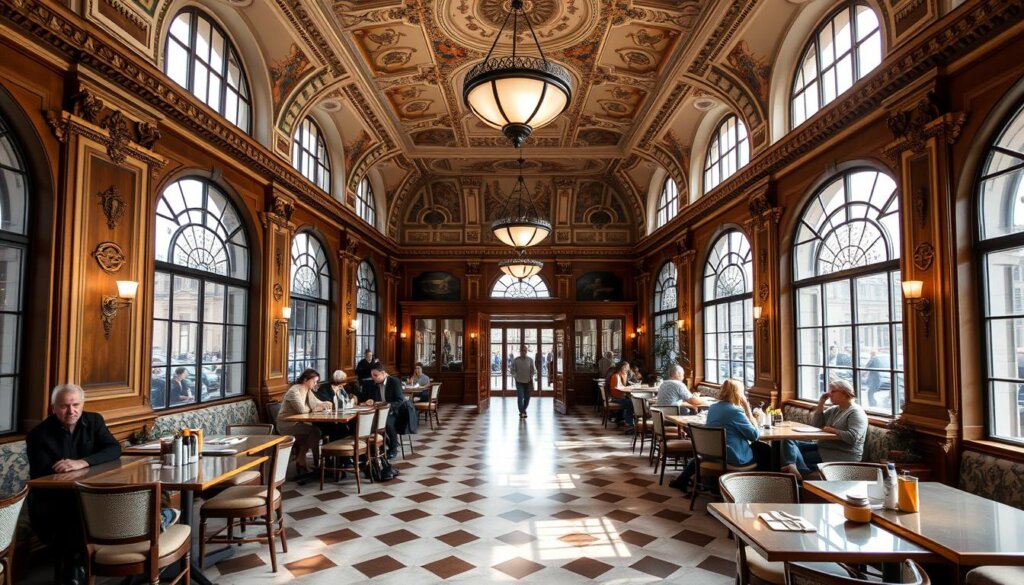 Café Mollien au premier étage du Louvre avec vue sur la cour - Guide du Louvre en 1 jour