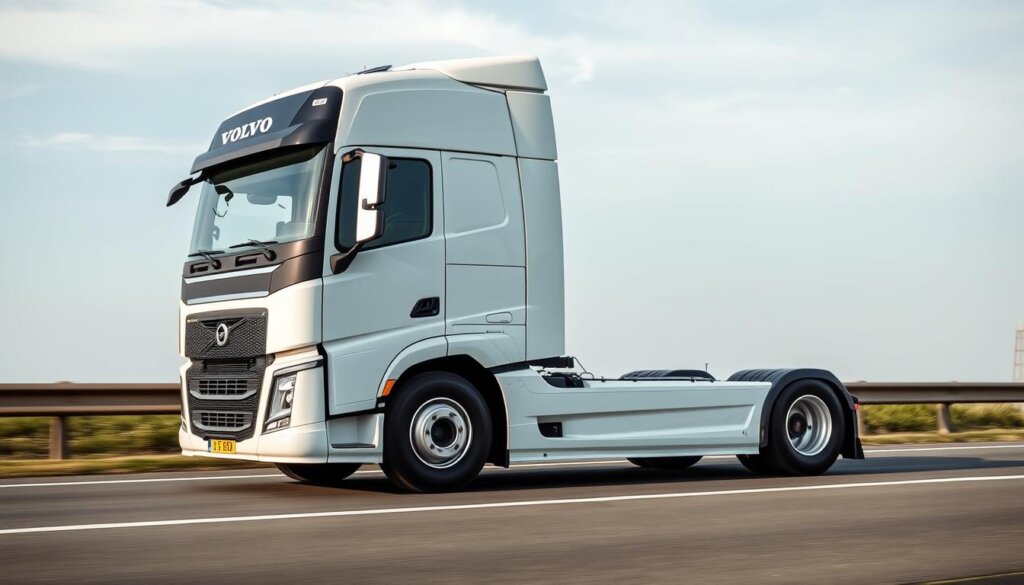 Caminhão elétrico Volvo com kit aerodinâmico