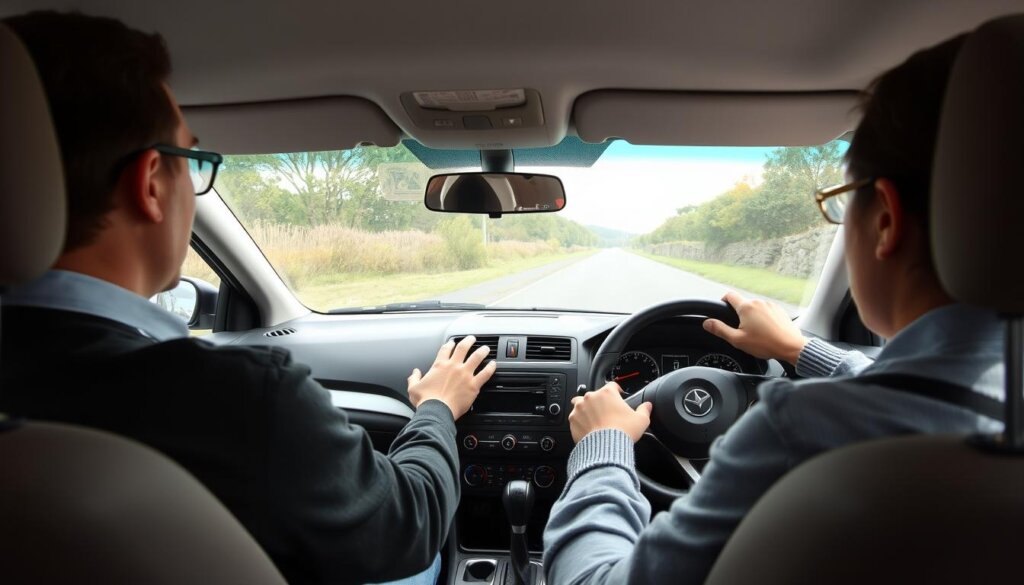 Conducteur respectant les règles de sécurité sur une route française