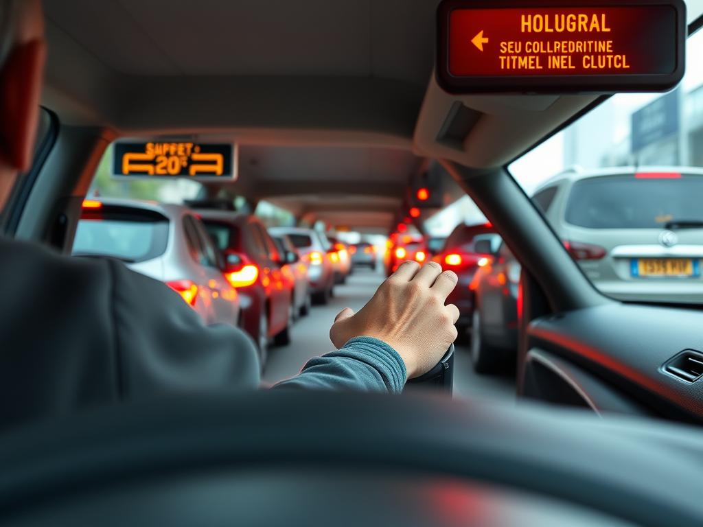 Conduite dans les embouteillages avec utilisation correcte de l'embrayage