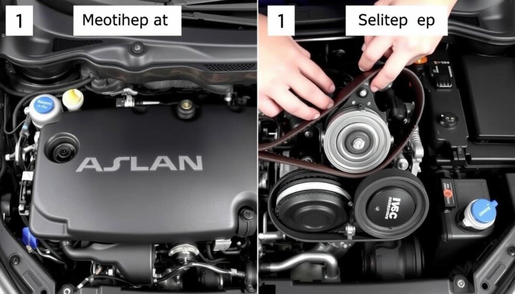 Démontage de la courroie de distribution sur Nissan Qashqai 2017