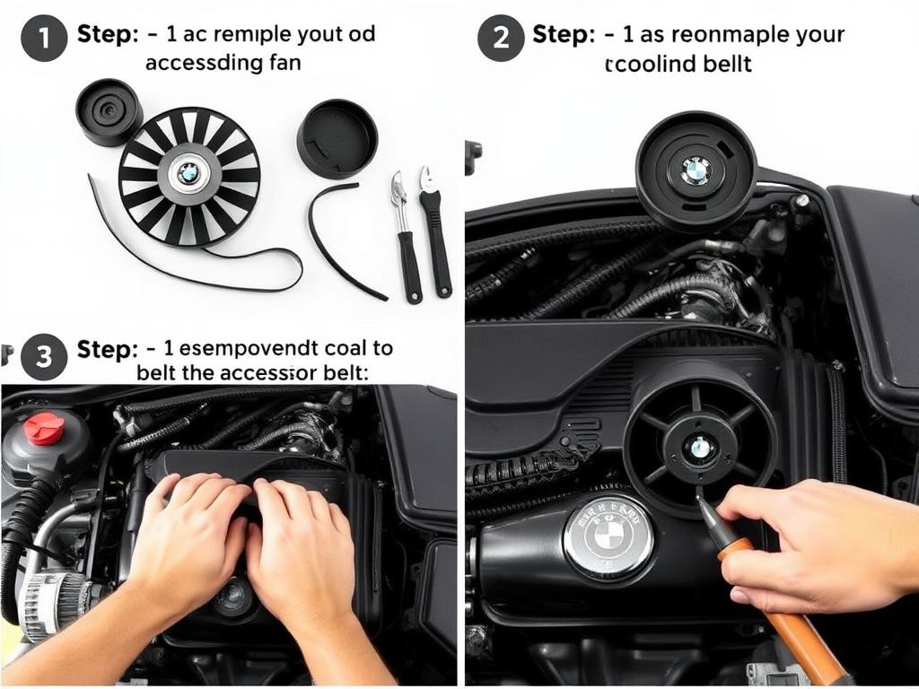 Démontage des éléments pour accéder à la courroie de distribution BMW X5