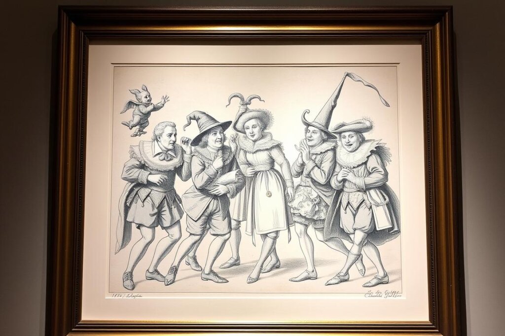 Dessin de Claude Gillot présenté lors de l'exposition temporaire récente musée du Louvre