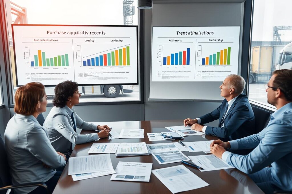 Différentes stratégies d'acquisition de camions pour les grandes entreprises européennes