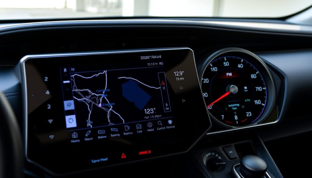 Écran tactile et tableau de bord numérique du Toyota RAV4 2026
