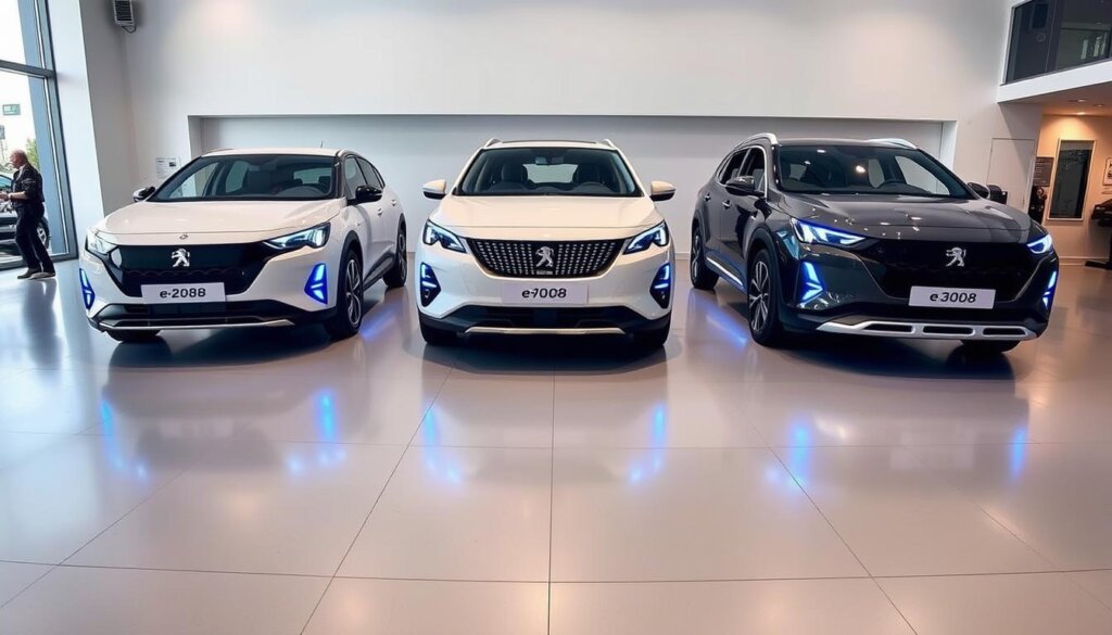 Gamme électrique Peugeot 2025 avec e-208, e-2008, e-3008