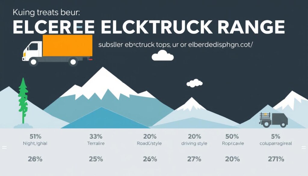 Graphique montrant l'impact des différents facteurs sur l'autonomie d'un camion électrique