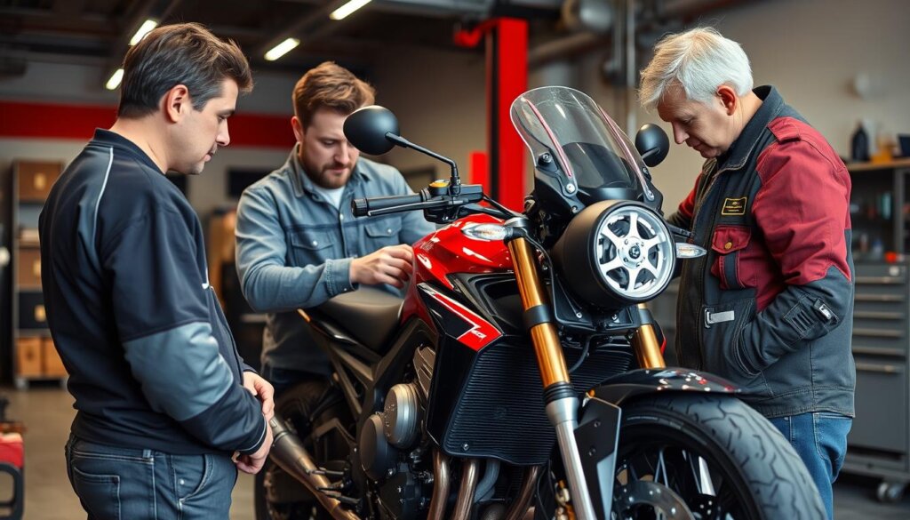 Inspection détaillée d'une moto d'occasion en France