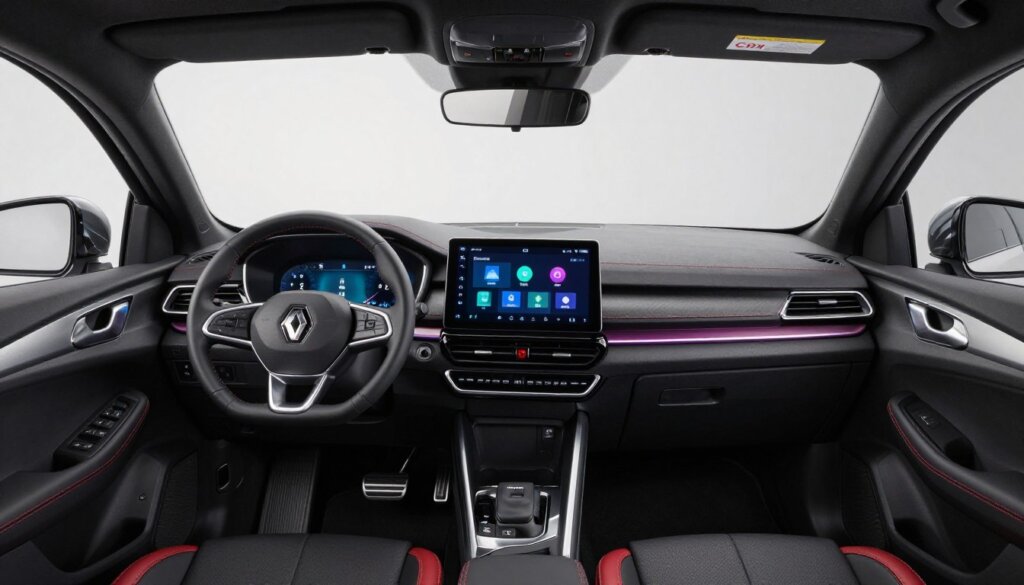 Intérieur de la Renault Clio 2026 finition Techno avec écran OpenR Link