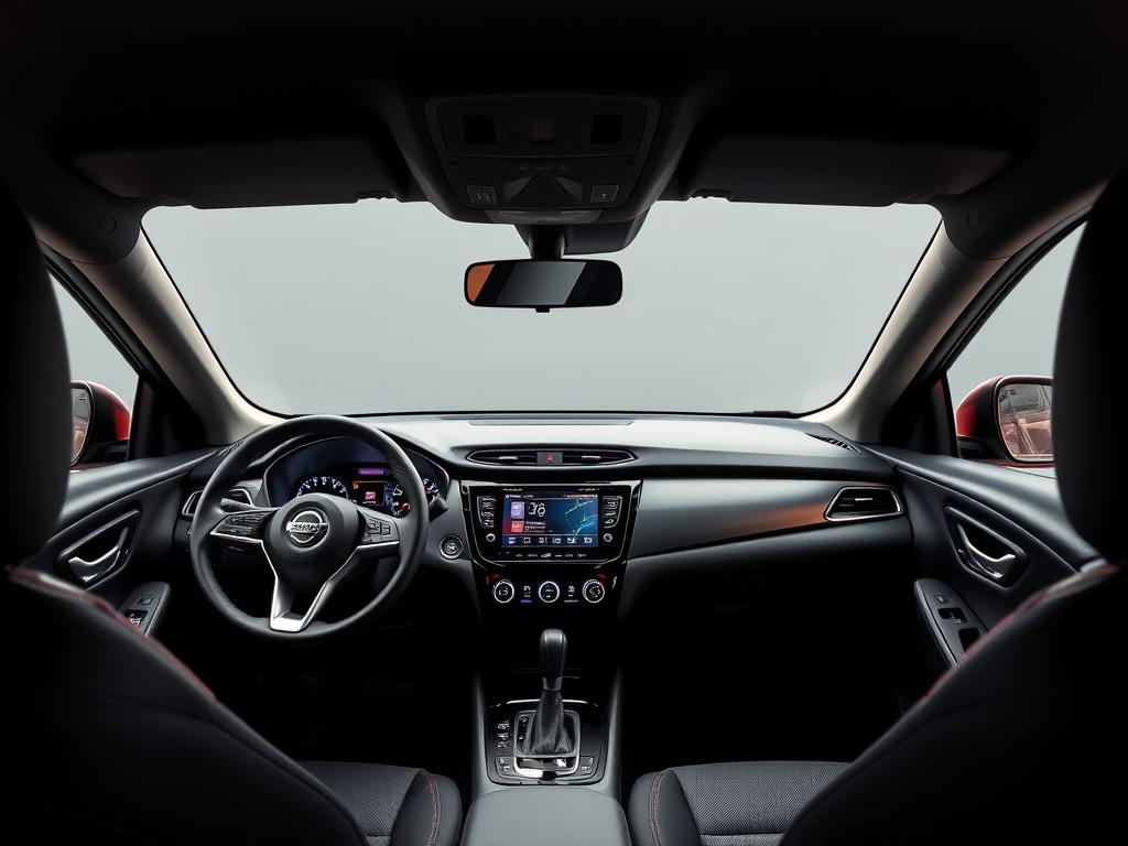Intérieur modernisé du Nissan Qashqai 2026 avec éclairage ambiant