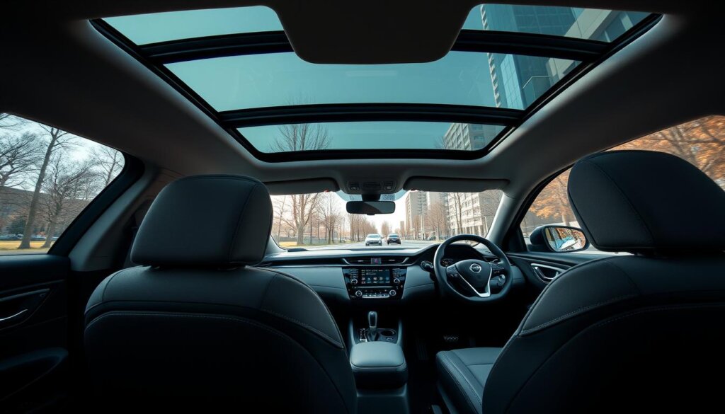 Intérieur spacieux du Nissan Qashqai 2026 avec toit panoramique