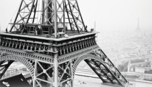 La Tour Eiffel en construction pour l'Exposition Universelle de 1889