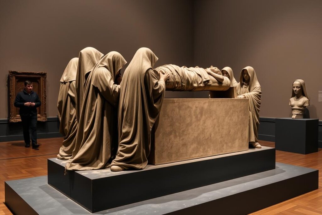 Le tombeau de Philippe Pot avec ses huit pleurants au musée du Louvre