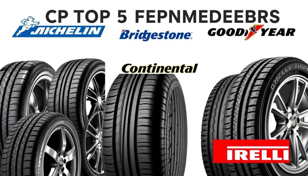 Les 5 marques de pneus recommandées présentées avec leurs logos et caractéristiques principales