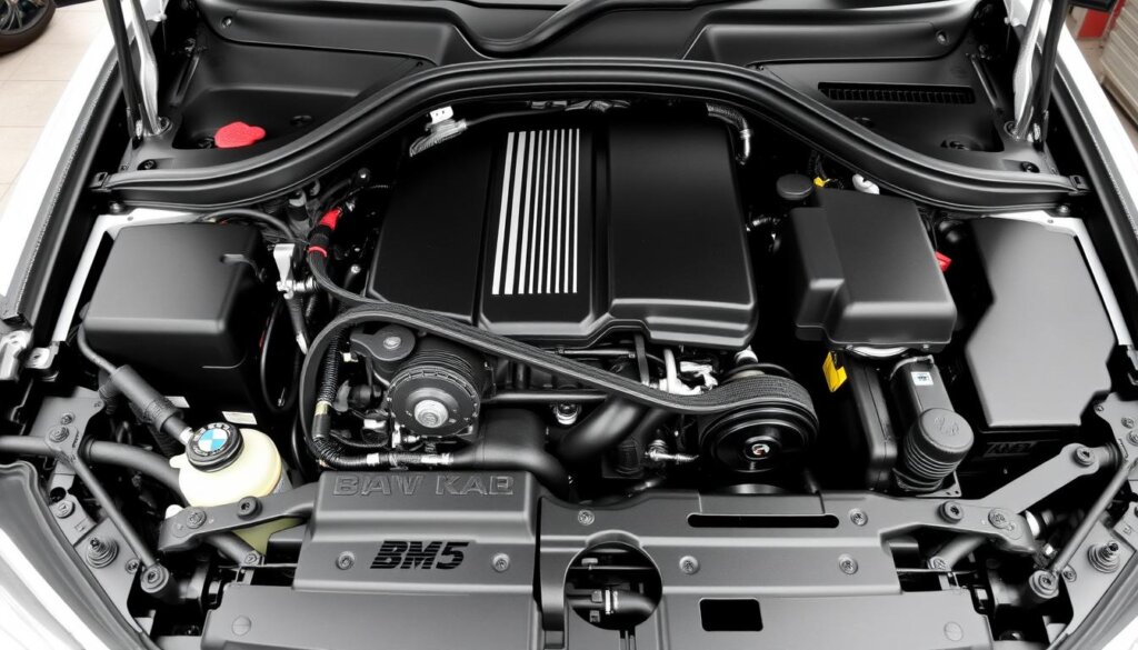 Moteur BMW X5 2017 après remplacement complet de la courroie de distribution