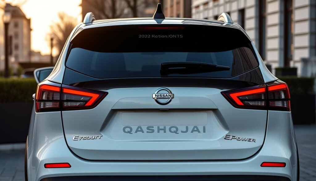 Nissan Qashqai 2026 vue arrière montrant les nouveaux feux LED