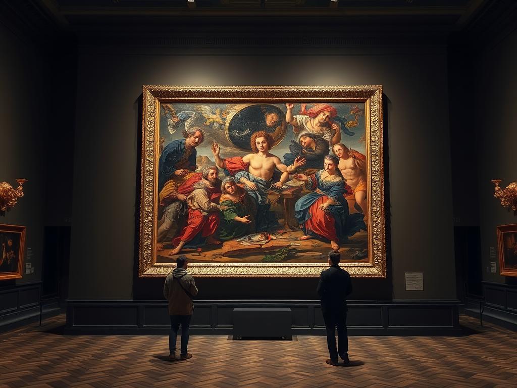 Œuvre majeure de l'exposition Naples à Paris au musée du Louvre montrant une peinture italienne