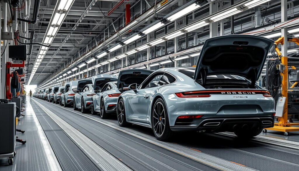 Porsche 2026 models production line showing manufacturing process