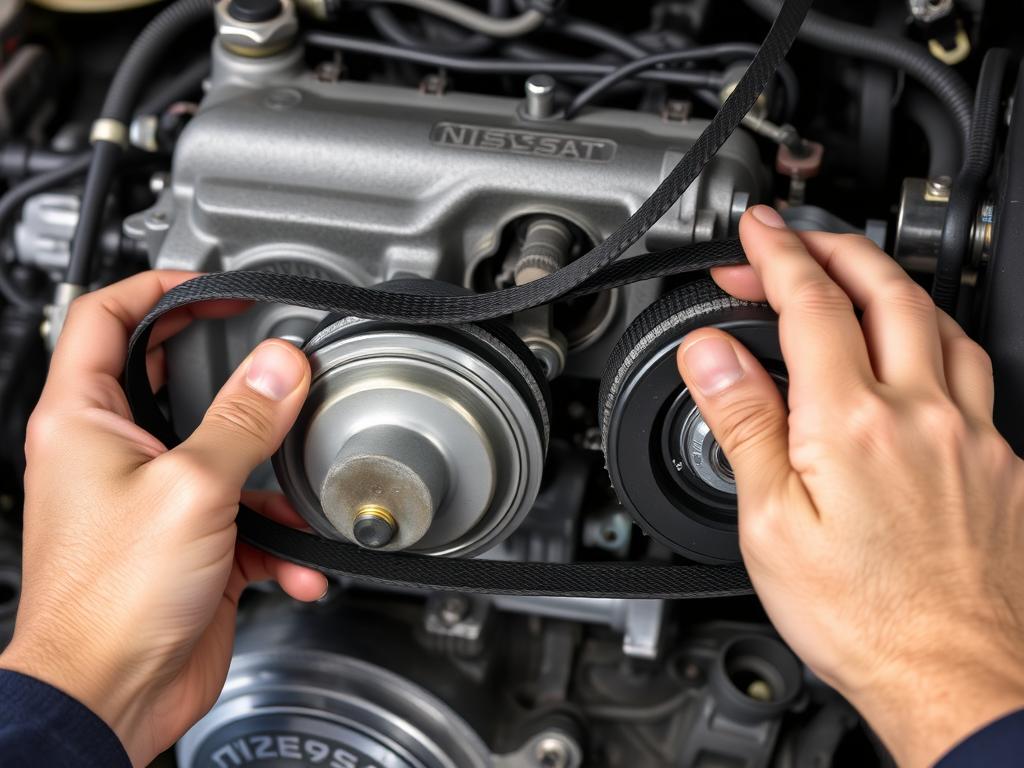 Retrait de l'ancienne courroie de distribution Nissan Qashqai 2017