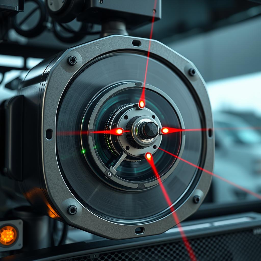 Système de capteurs Lidar sur un camion autonome