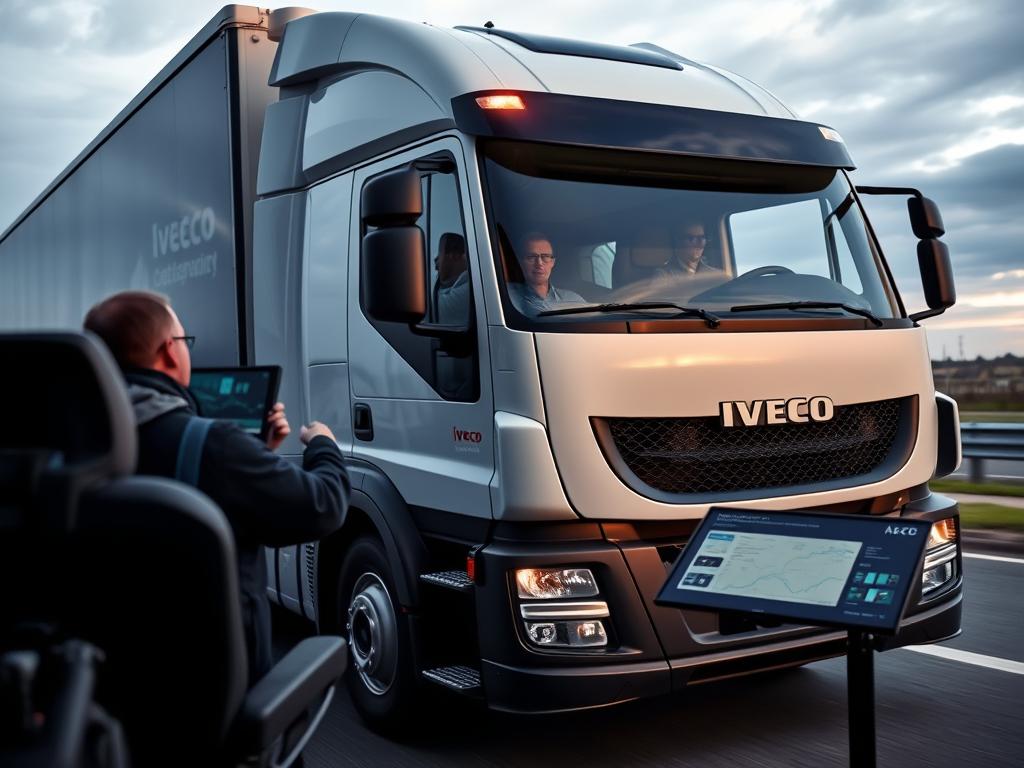 Test de conduite autonome d'un camion Iveco avec technologie et innovation dans les nouveaux modèles de camions Iveco