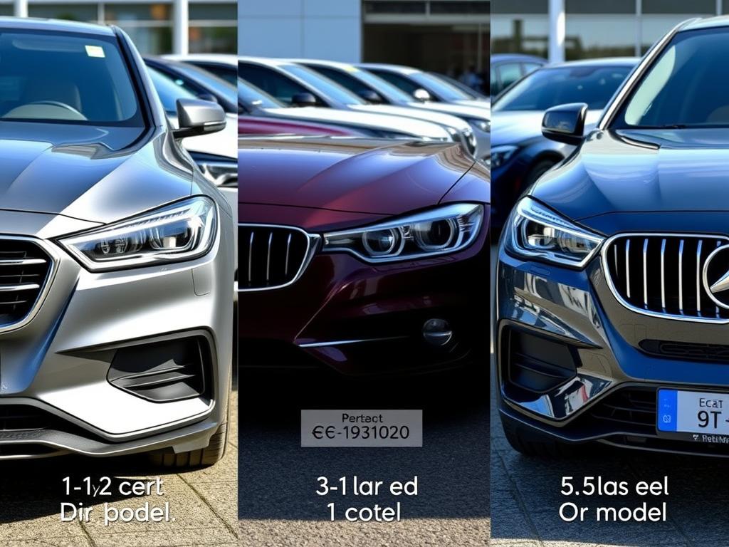 Voitures d'occasion de différents âges avec prix en France