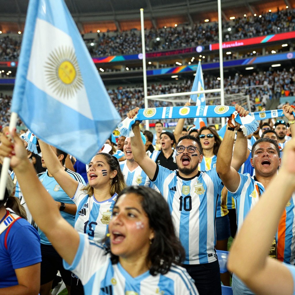 supporters argentins lors des qualifications Argentine Coupe du Monde supporters argentins lors des qualifications Argentine Coupe du Monde